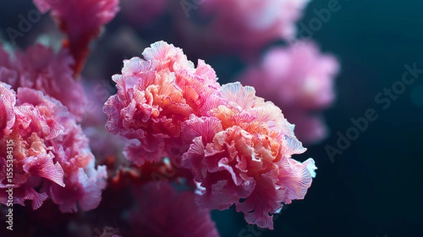 Obraz Undersea Lettuce Coral Formation, Closeup Background Texture Wallpaper