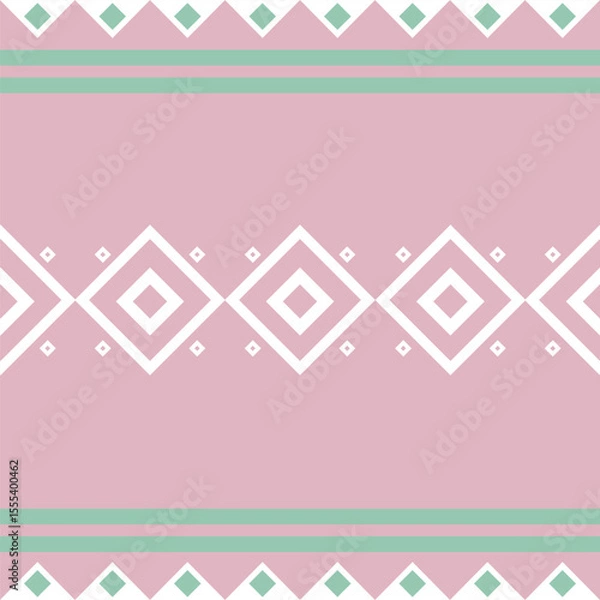 Obraz pink background with geometric seamless 