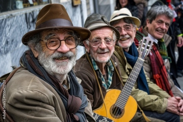 Obraz Unidentified people on a street in Zurich, Switzerland