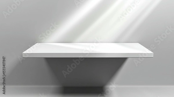 Fototapeta White Shelf Display, Product Showcase