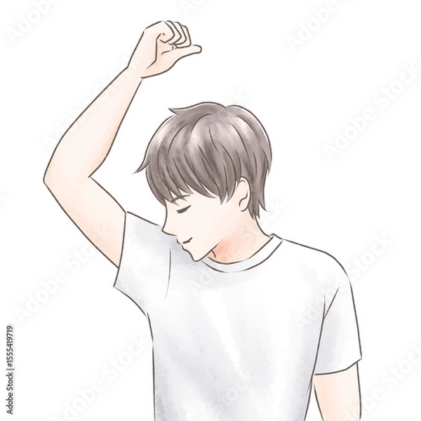 Obraz 脇の汗染みが気にならなくなり嬉しい男性