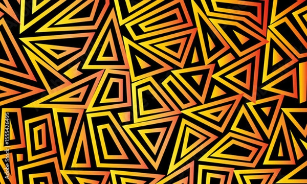 Fototapeta Abstract triangle pattern. gold luxury geometric artistic background.