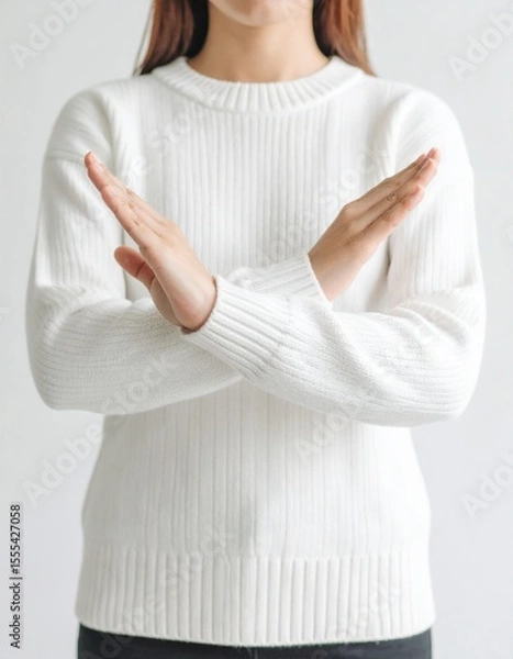 Fototapeta バツのポーズをする人