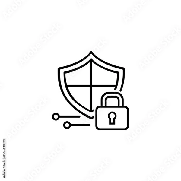 Obraz data privacy icon or data privacy symbol vector isolated. Best data privacy icon vector for mobile apps, websites, design element and more.