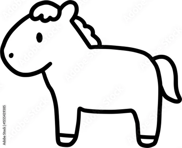 Obraz coloring page horse