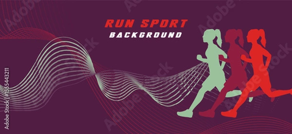 Fototapeta Abstract Dynamic Line Sport Run Background