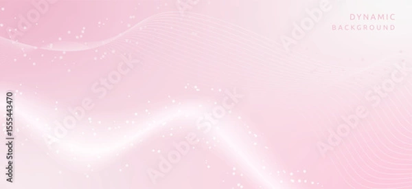 Fototapeta Abstract luxury pink wave background. Dynamic shapes composition with line.