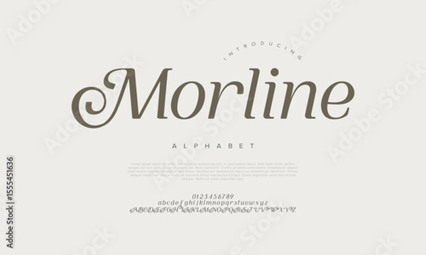Fototapeta Classic serif font with luxurious swashes, suitable for romantic and editorial applications