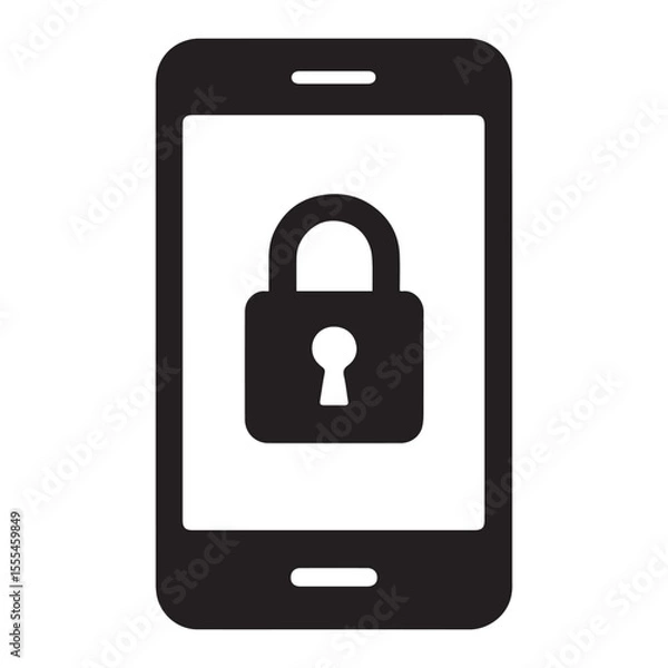 Obraz Mobile Security A Smartphone Displaying a Padlock Symbol for Protection and Data Privacy Ensuring Digital Safety
