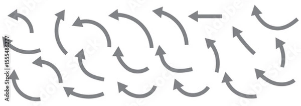 Obraz wavy curved Long arrow icon. long line arrow vector. flat style Arrow symbol. arrow on a white background.