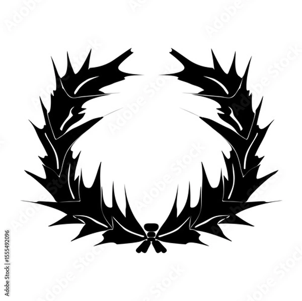 Fototapeta vector silhouette wreath laurel abstract
