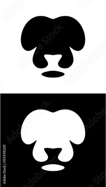 Fototapeta silhouette face dog design flat
