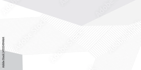 Obraz grey light abstract white line background modern design Vector illustration