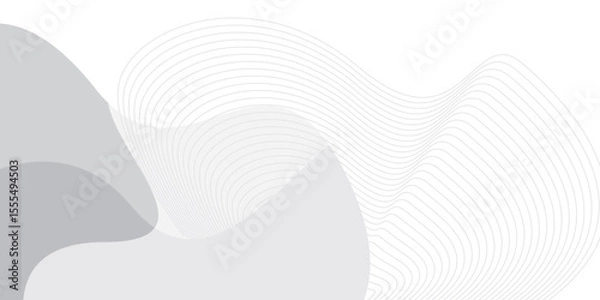 Obraz grey light abstract white line background modern design Vector illustration