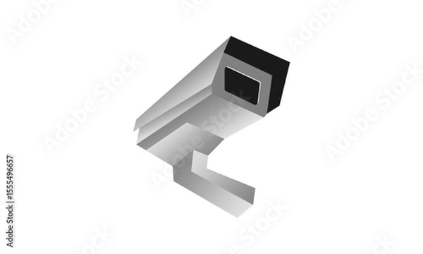Obraz Rectangle cctv camera design vector