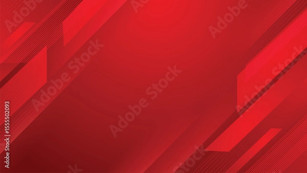 Fototapeta Red Geometric Gradient Vector Background