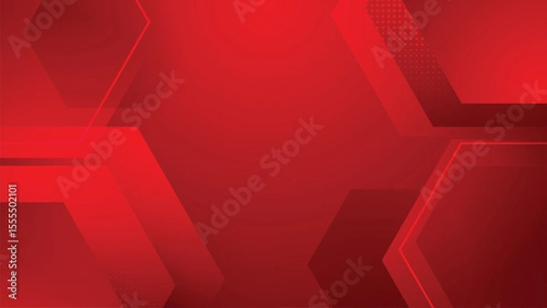 Fototapeta Red Geometric Gradient Vector Background