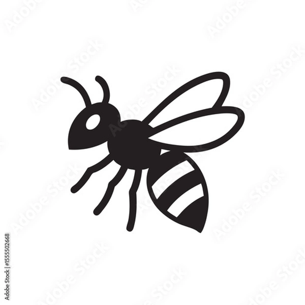Fototapeta vector illustration of a bee