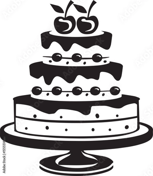 Fototapeta Cake icon clean simple