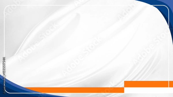 Obraz abstract blue background with white banner