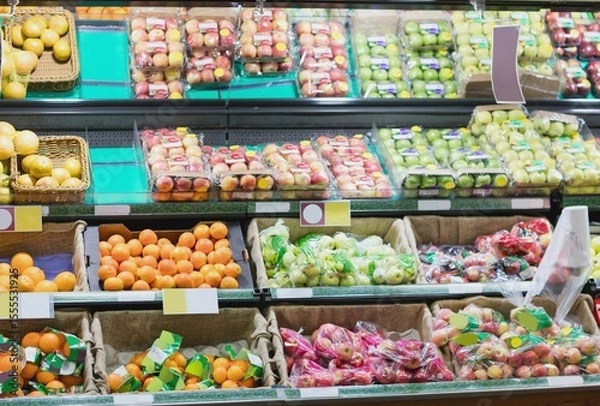 Obraz Various fruits at grocery store