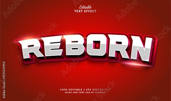 Fototapeta Reborn Editable Text Effect Style 3d Speed Racer Future Glow