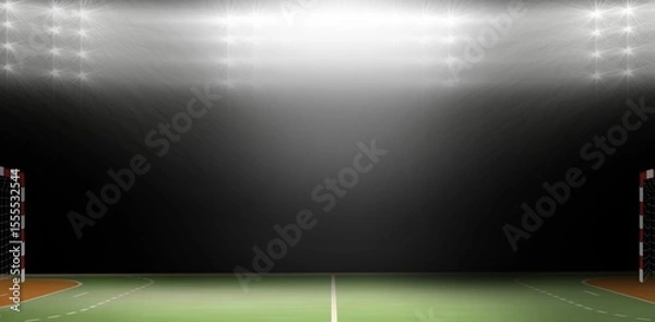 Obraz Digital image of handball field indoor