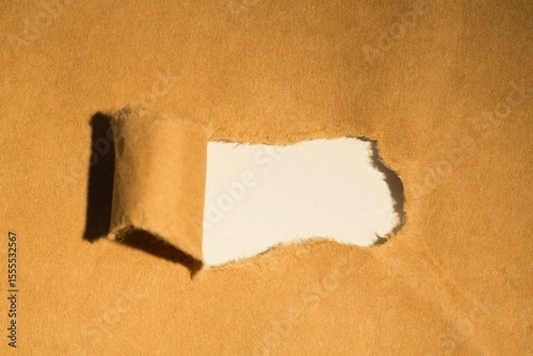 Fototapeta Directly above shot of torn paper