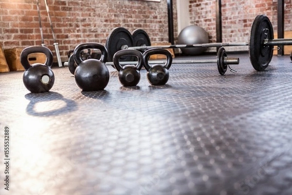 Obraz Weights on the studio floor