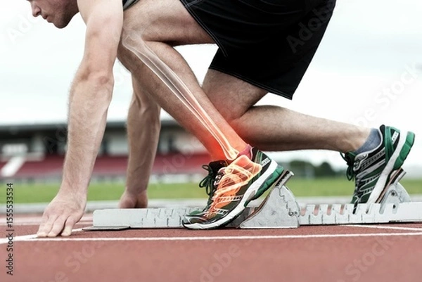 Obraz Runner experiencing ankle pain