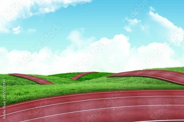 Obraz Digital image of athletic track
