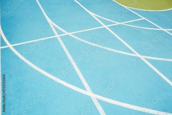 Fototapeta High angle view of running track