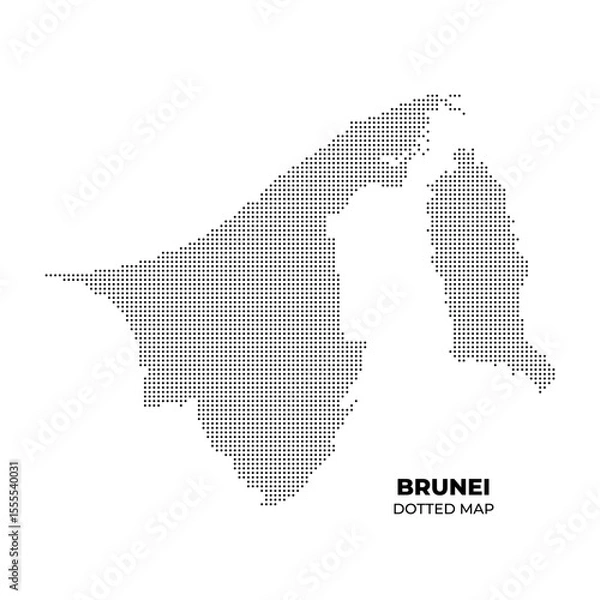 Obraz Dotted Map of Brunei