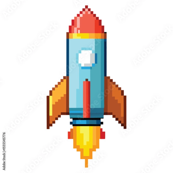 Fototapeta Pixel rocket