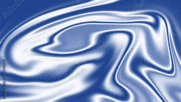 Fototapeta Gradient noise Abstract Blue Metallic Liquid Swirl