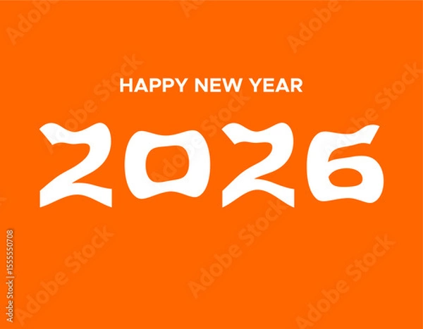 Fototapeta happy new year 2026 vector design element 