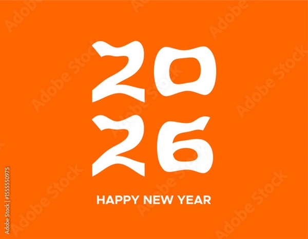 Fototapeta happy new year 2026 vector design element 