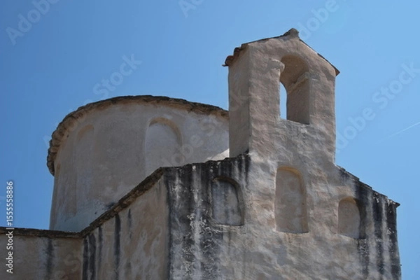 Obraz Low angle view of medieval church in Croatia
