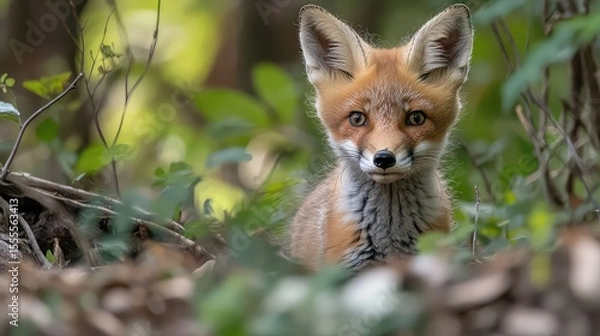 Fototapeta Red Fox Isolated, Wild Animal, Forest Creature, Nature Photography, or Wildlife Concepts for Forest, Animals, or Environmental Themes