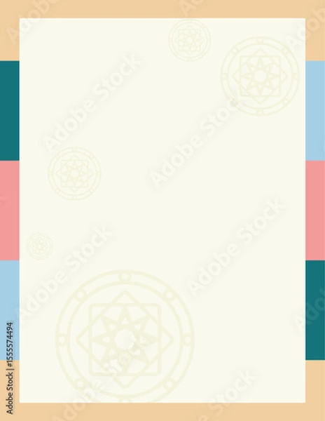 Obraz 한국 전통 문양 그래픽 배경 일러스트