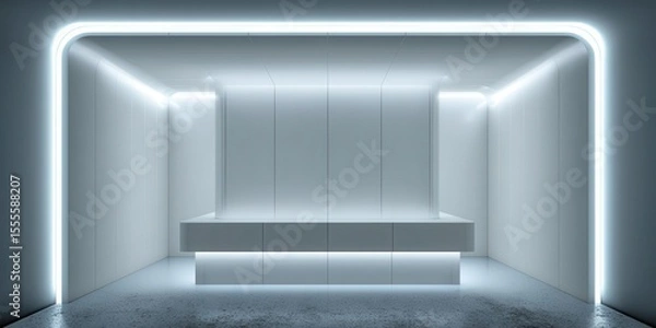 Fototapeta Contemporary Minimalist Space with Sleek Lines and Soft Lighting for Modern Interiors