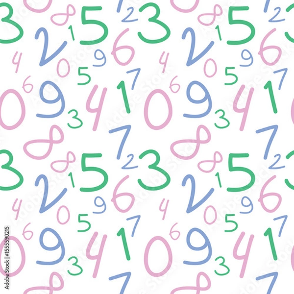 Obraz Abstract number seamless pattern design
