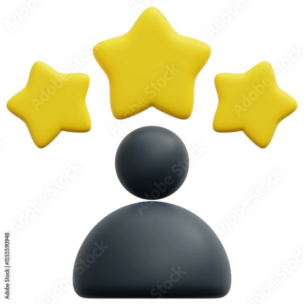Fototapeta 3D User Rating Icon