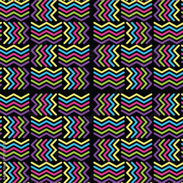 Obraz zigzag geometric seamless pattern background