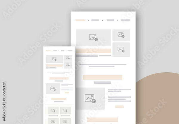 Fototapeta Wireframe Template Design Layout