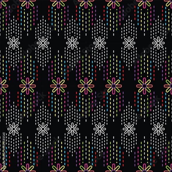 Obraz stiching style pattern seamless background