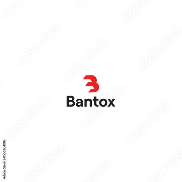 Obraz B letter tech logo design