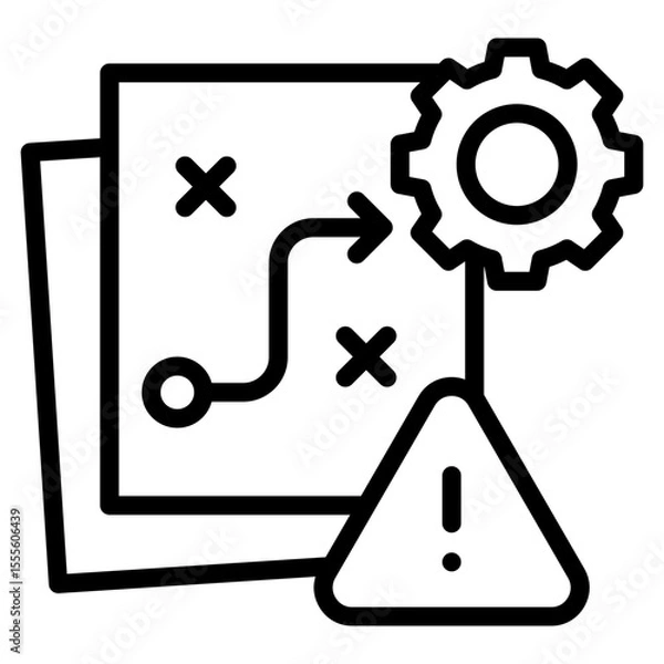 Fototapeta Strategic Risk Icon