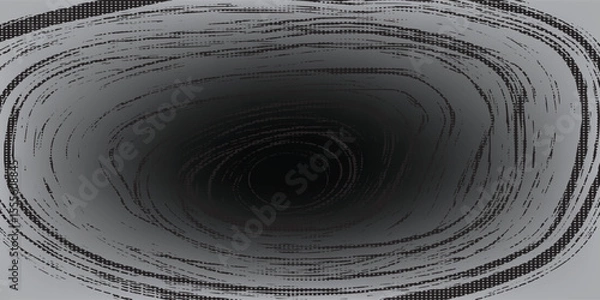 Fototapeta Grunge spiral. Simple rotating abstract spiral, black ink spiral dots circle isolated vector illustration set. Hypnotic, psychedelic and hypnotic swirl and swirl elements
