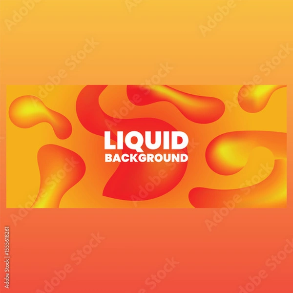 Obraz Dynamic Orange Liquid Gradient Background for Banners and Social Media
